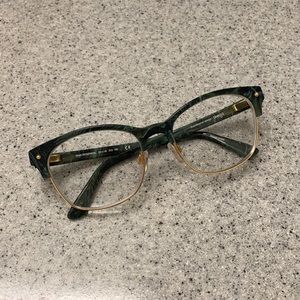 Green Marble and Gold Prescription Glasses/Frame